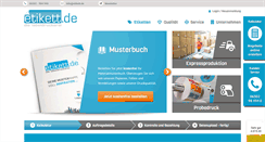 Desktop Screenshot of etikett.de