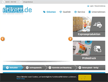 Tablet Screenshot of etikett.de